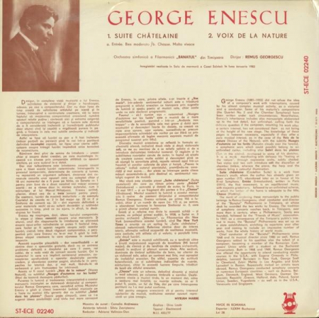 George Enescu - Suite Châtelaine / Voix De La Nature, (Disc Vinil) [1]
