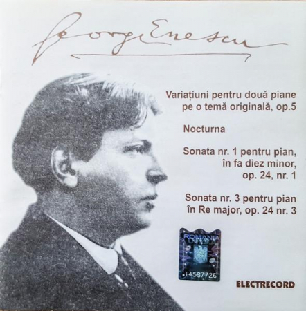 George Enescu - Variațiuni Pentru Două Piane Op.5, Nocturna, Sonata Nr.1 Pentru Pian Op.24 Nr.1, Sonata Nr.3 Pentru Pian Op.24 Nr.3, (CD) [0]