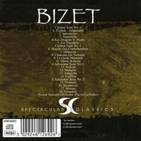 Georges Bizet - Carmen Suite No. 1 - Carmen Suite No. 2 - L'Arlésienne Suite No. 1 - L'Arlésienne Suite No. 2, (CD) [1]