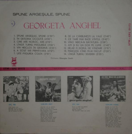 Georgeta Anghel - Spune Argeșule, Spune, (Disc Vinil) [1]
