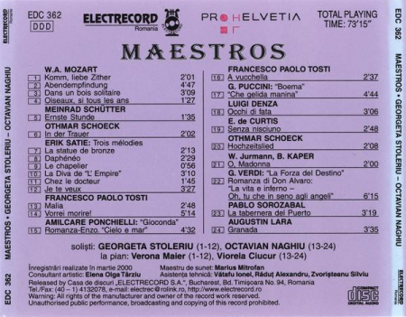Georgeta Stoleriu - Maestros, (CD) [1]