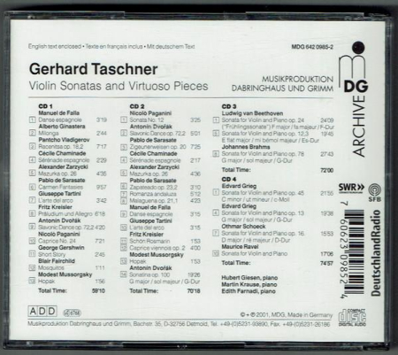 Gerhard Taschner - Encore!  Sonatas . Virtuoso Pieces (CD) [1]