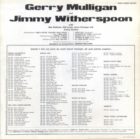 Gerry Mulligan - Gerry Mulligan & Jimmy Witherspoon (Disc Vinil) [1]