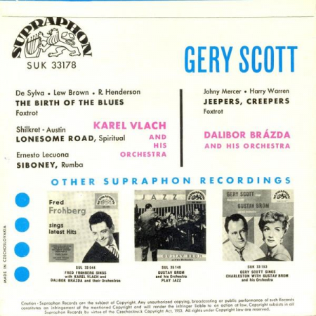 Gery Scott - Jeepers, Creepers And Other Tunes, (Disc Vinil) [1]