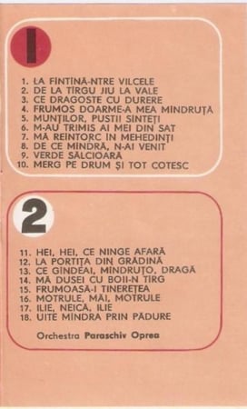 Gheorghe Roșoga - La Fîntînă-ntre Vîlcele, (Casetă Audio) [1]