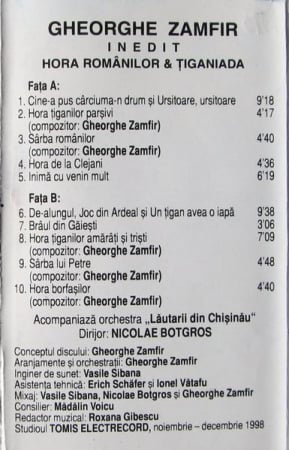 Gheorghe Zamfir - Hora Românilor & Țiganiada, (Casetă Audio) [1]