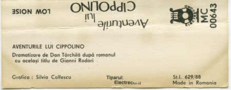 Gianni Rodari - Aventurile Lui Cippolino , (Casetă Audio) [1]
