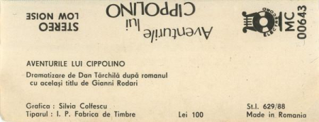 Gianni Rodari - Aventurile Lui Cippolino, (Casetă Audio) [1]