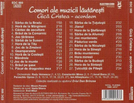 Gică Cristea - Acordeon, (CD) [1]