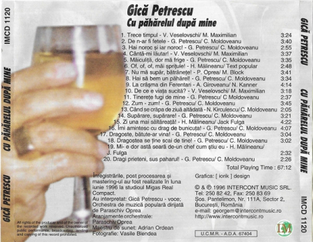 Gică Petrescu – Cu Păhărelul După Mine (CD) [1]