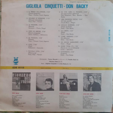Gigliola Cinquetti - Gigliola Cinquetti / Don Backy, (Disc Vinil) [1]