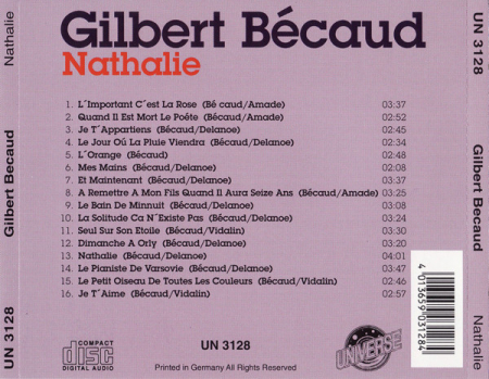 Gilbert Bécaud - Nathalie (CD) [1]