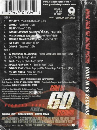 Gone In 60 Seconds: Music From The Motion Picture , (Casetă Audio) [1]