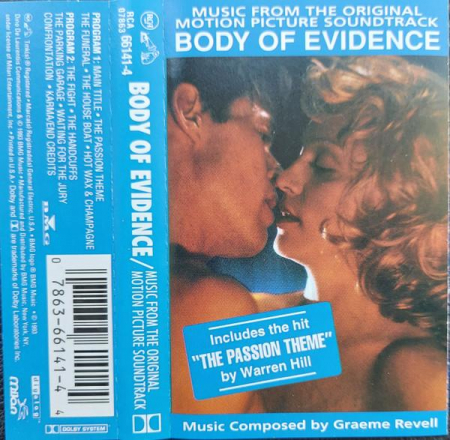 Caseta Audio - Graeme Revell - Body Of Evidence (Music From The Original Motion Picture Soundtrack), (Casetă Audio)