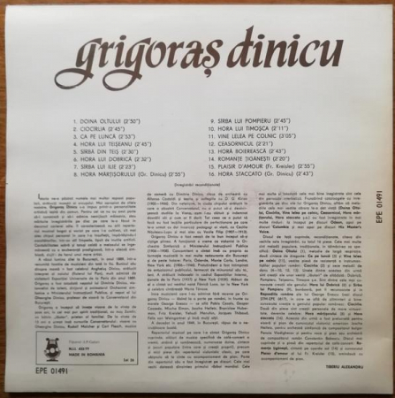 Grigoras Dinicu - Grigoraș Dinicu, (Disc Vinil) [1]