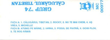 Grup '74 - Călugărul Tibetan, (Casetă Audio) [1]