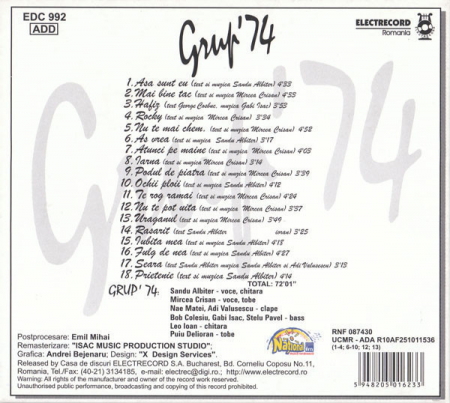 Grup '74 – Grup '74 (CD), (CD) [1]