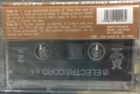 Grupul Folcloric "Răzeșii" - N-am Venit Să Cerem, Ci-am Venit Să Dăm, (Casetă Audio) [1]