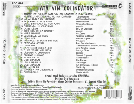 Grupul Harisma - Iată Vin Colindătorii , (CD) [1]