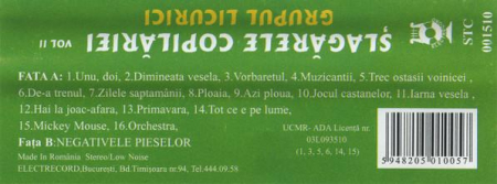 Grupul Licurici - Șlagărele Copilăriei, (Casetă Audio) [1]