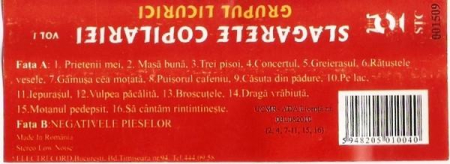 Grupul Licurici - Șlagărele Copilăriei Vol. I, (Casetă Audio) [1]