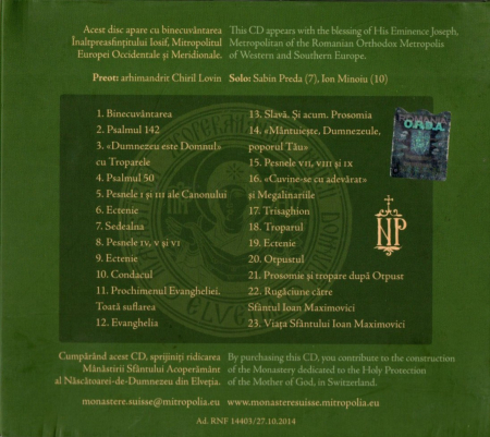 Grupul Nectarie Protopsaltul (CD) [1]