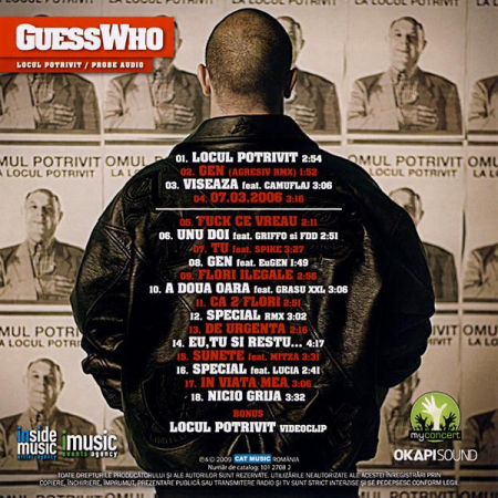 Guess Who - Locul Potrivit / Probe Audio, (CD) [1]