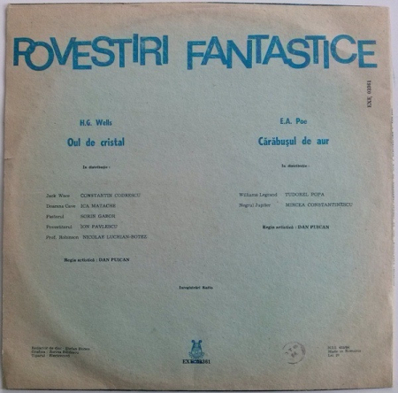 H.G. Wells - Povestiri Fantastice, (Disc Vinil) [1]