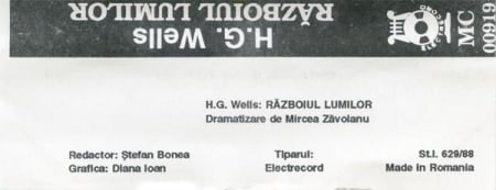 H.G. Wells - Războiul Lumilor, (Casetă Audio) [1]