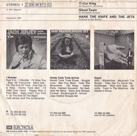 Hank The Knife And The Jets - Guitar King (7 Inch), (Disc Vinil) [1]