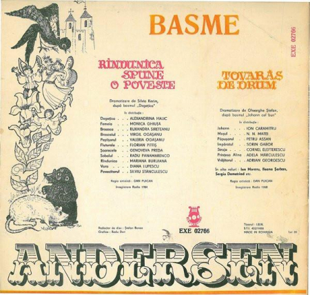 Hans Christian Andersen - Basme : Rîndunica Spune O Poveste ● Tovarăș De Drum, (Disc Vinil) [1]