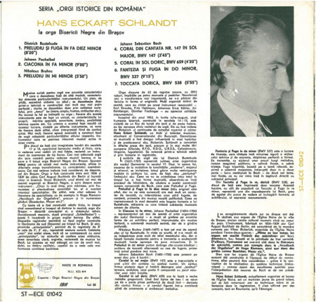 Hans-Eckart Schlandt - La Orga Bisericii Negre Din Brașov, (Disc Vinil) [1]