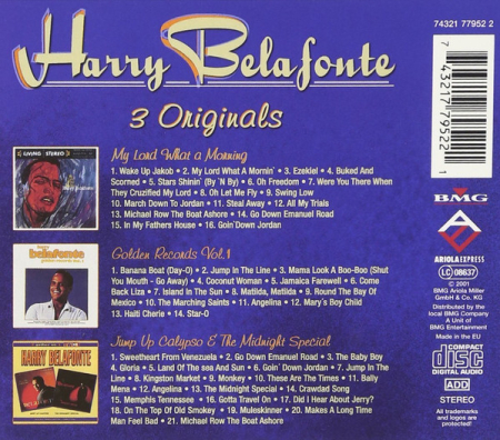 Harry Belafonte – 3 Originals: My Lord What A Morning/Golden Records Vol.1/Jump Up Calypso & The Midnight Special (CD) [1]