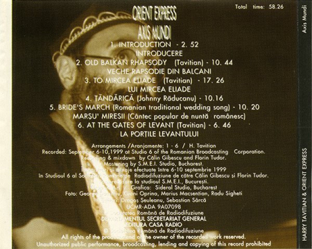 Harry Tavitian & Orient Express – Axis Mundi (CD SIGILAT) [1]