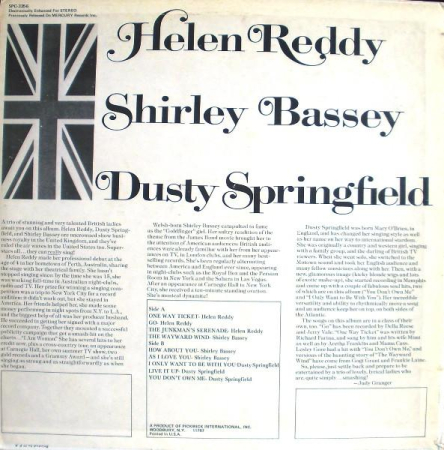Helen Reddy - Helen Reddy / Shirley Bassey / Dusty Springfield [1]