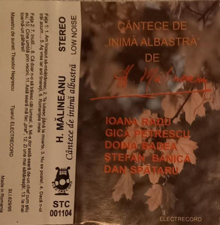 Muzica Usoara - Henri Mălineanu - Cântece De Inimă Albastră, (Casetă Audio)