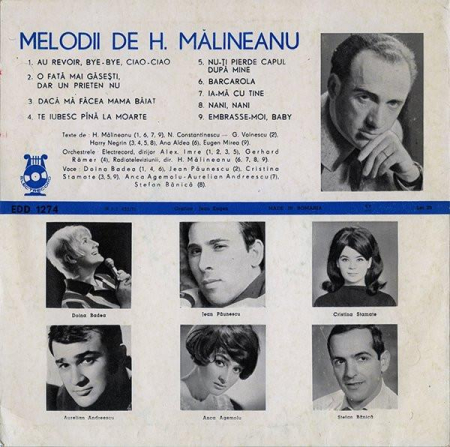 Henri Mălineanu - Melodii De H. Mălineanu (Disc Vinil) [1]