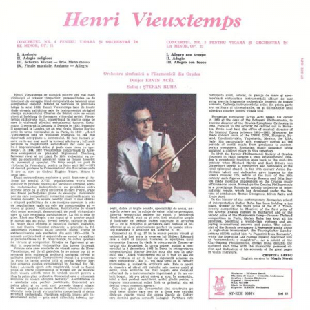 Henri Vieuxtemps - Concertos Nos. 4 And 5 For Violin And Orchestra, (Disc Vinil) [1]