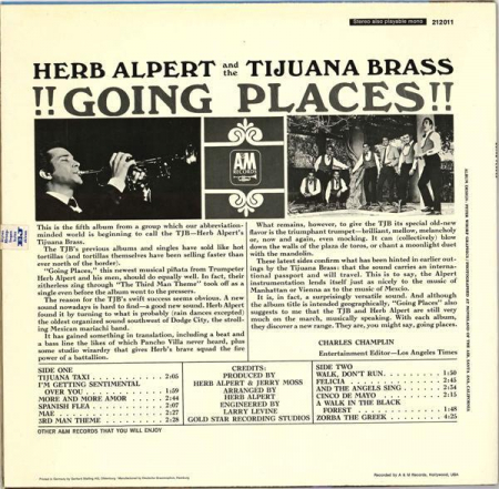 Herb Alpert & The Tijuana Brass - !!Going Places!!, (Disc Vinil) [1]