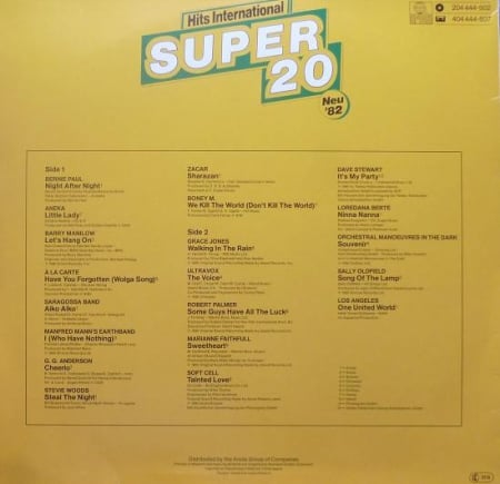 Hits International Super 20 Neu 82, (Disc Vinil) [1]