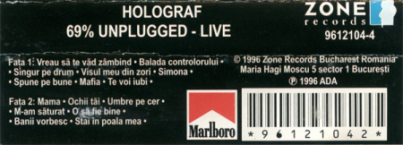 Holograf - 69% Unplugged - Live , (Casetă Audio) [1]