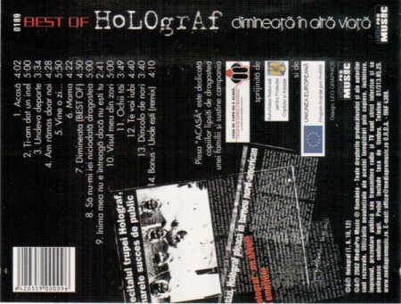 Holograf - Best Of - Dimineață În Altă Viață, (Casetă Audio) [1]