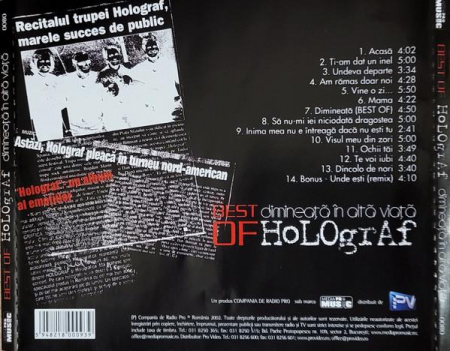 Holograf - Best Of Holograf - Dimineață În Altă Viață, (CD) [1]