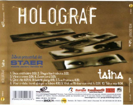 Holograf - Taina , (CD) [1]
