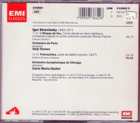 Igor Stravinsky - L'oiseau de Feu / Petrouchka, (CD) [1]