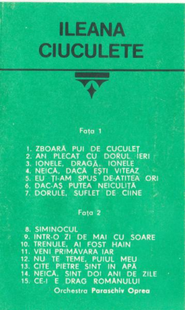 Ileana Ciuculete - Într-o Zi De Mai Cu Soare, (Casetă Audio) [1]