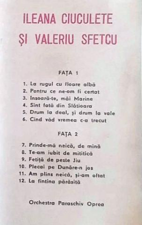 Ileana Ciuculete - La Rugul Cu Floare Albă (Caseta Audio) [1]