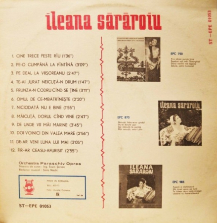 Ileana Sărăroiu - Ileana Sărăroiu, (Disc Vinil) [1]