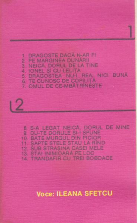 Ileana Sfetcu - Pe Marginea Dunării (Caseta Audio) [1]