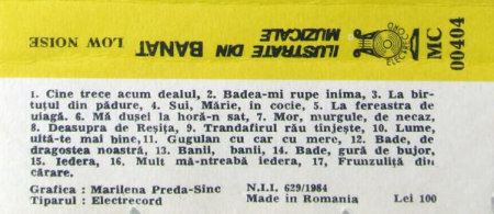 Ilustrate Muzicale Din Banat, (Casetă Audio) [1]